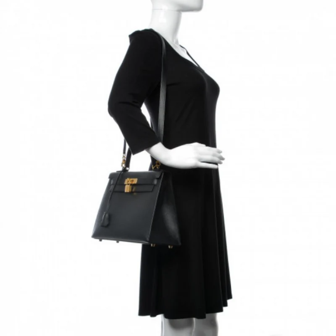 Bag 25 Kly with Gold Hardware in Black