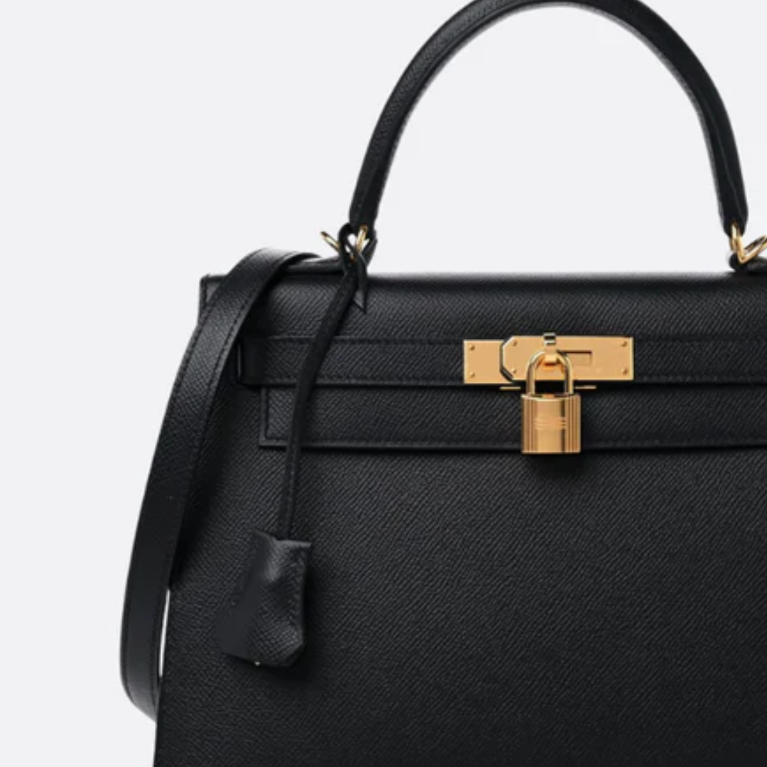 Bag 28 Kly with Gold Hardware in Black