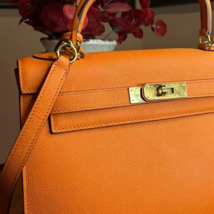 Bag 25 Kly with Gold Hardware in Orange