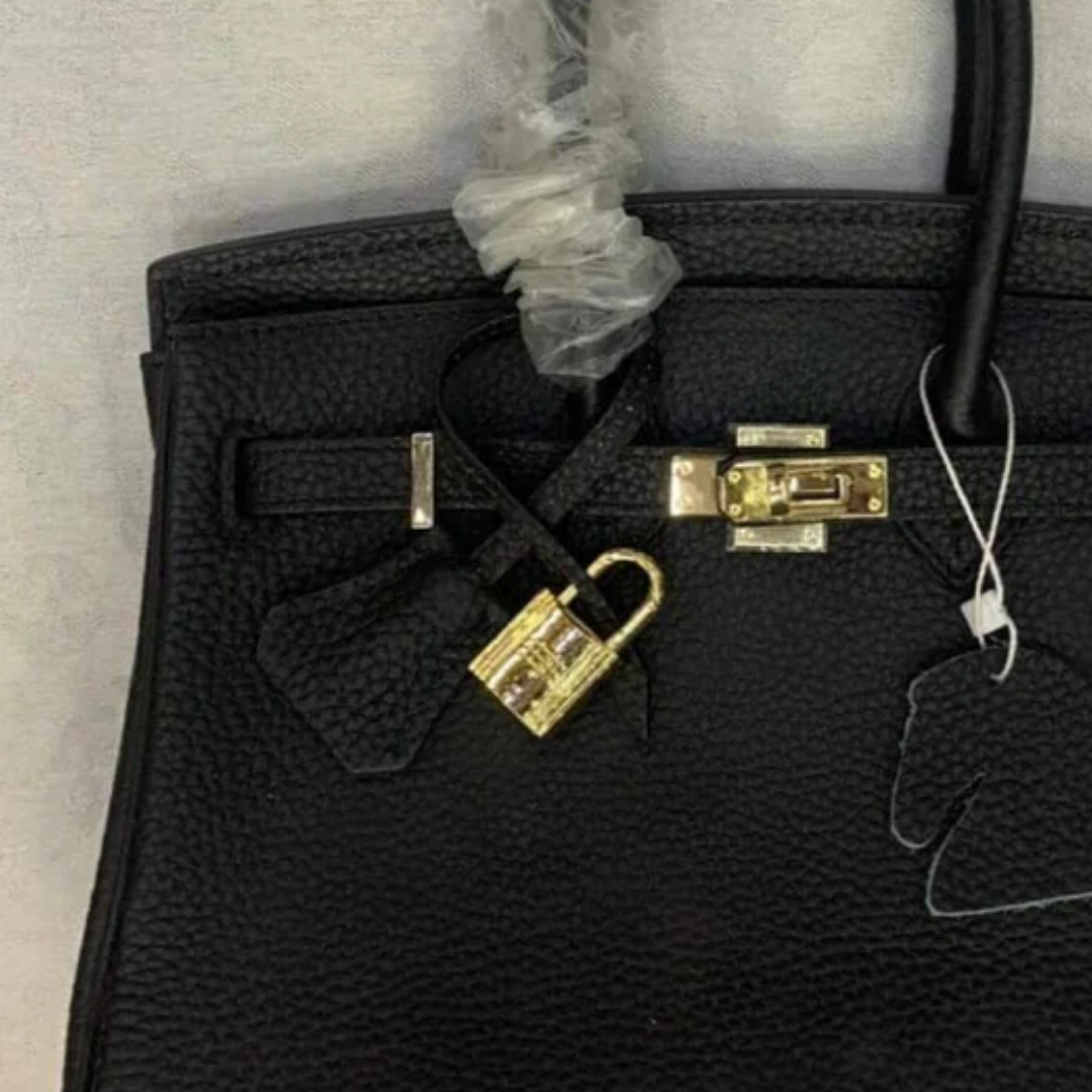 Bag 25 Brk with Gold Hardware in Black