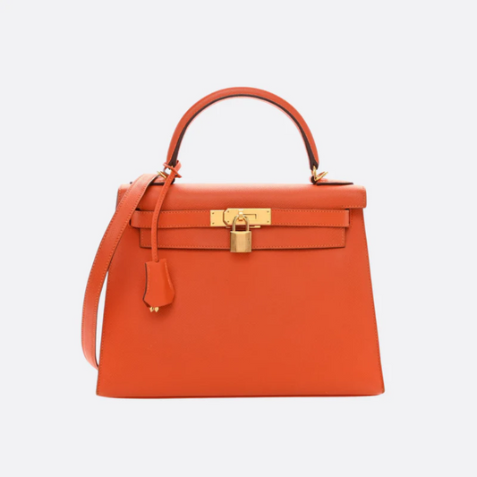 Bag 25 Kly with Gold Hardware in Orange