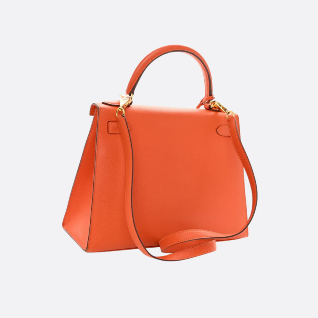 Bag 25 Kly with Gold Hardware in Orange