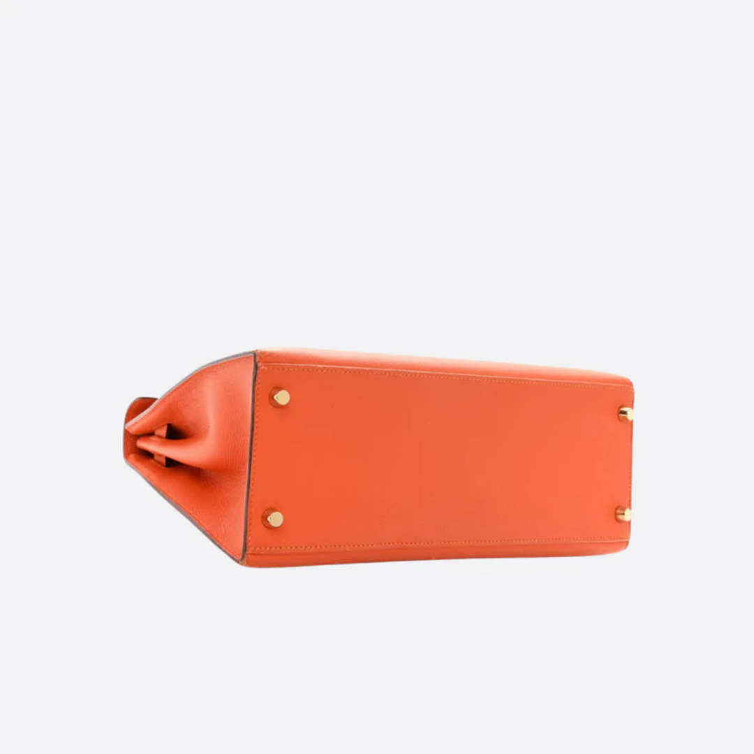 Bag 25 Kly with Gold Hardware in Orange