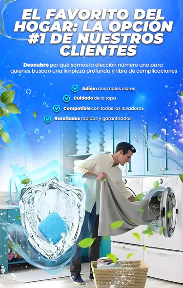 LavaClean Max - Caja x 12 Pastilla Limpiador de Lavadora