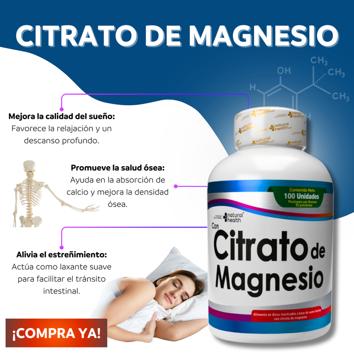 Citrato de Magnesio - Compra 1 y llévate 2 unidades