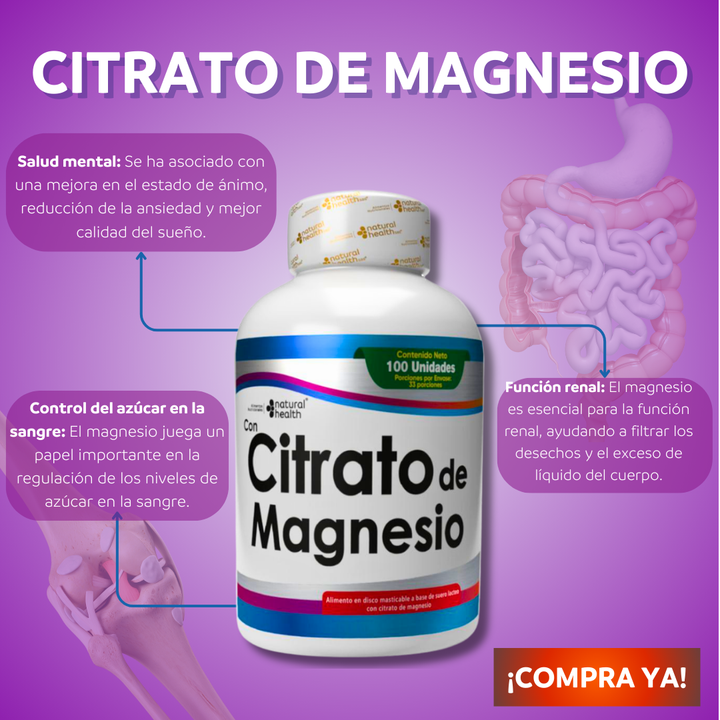 Citrato de Magnesio - Compra 1 y llévate 2 unidades